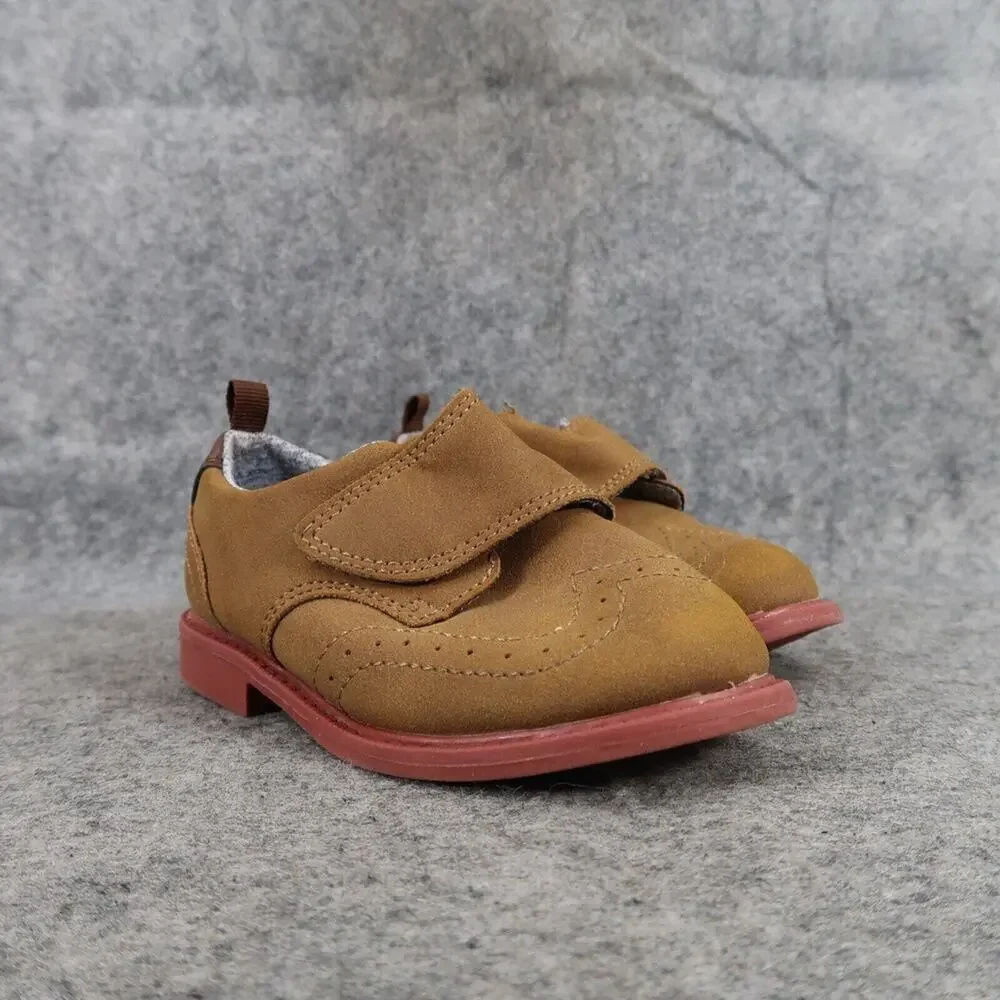 Carters Shoes Baby 7 Oxford Dress Brown Boys Infant Toddler Easy On Dano Classic